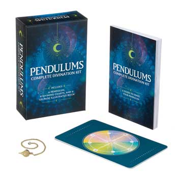 Pendulum Dowsing Kit – Complete Decorative Set with Pendulum, 8 Charts & 128-Page Instruction Book
