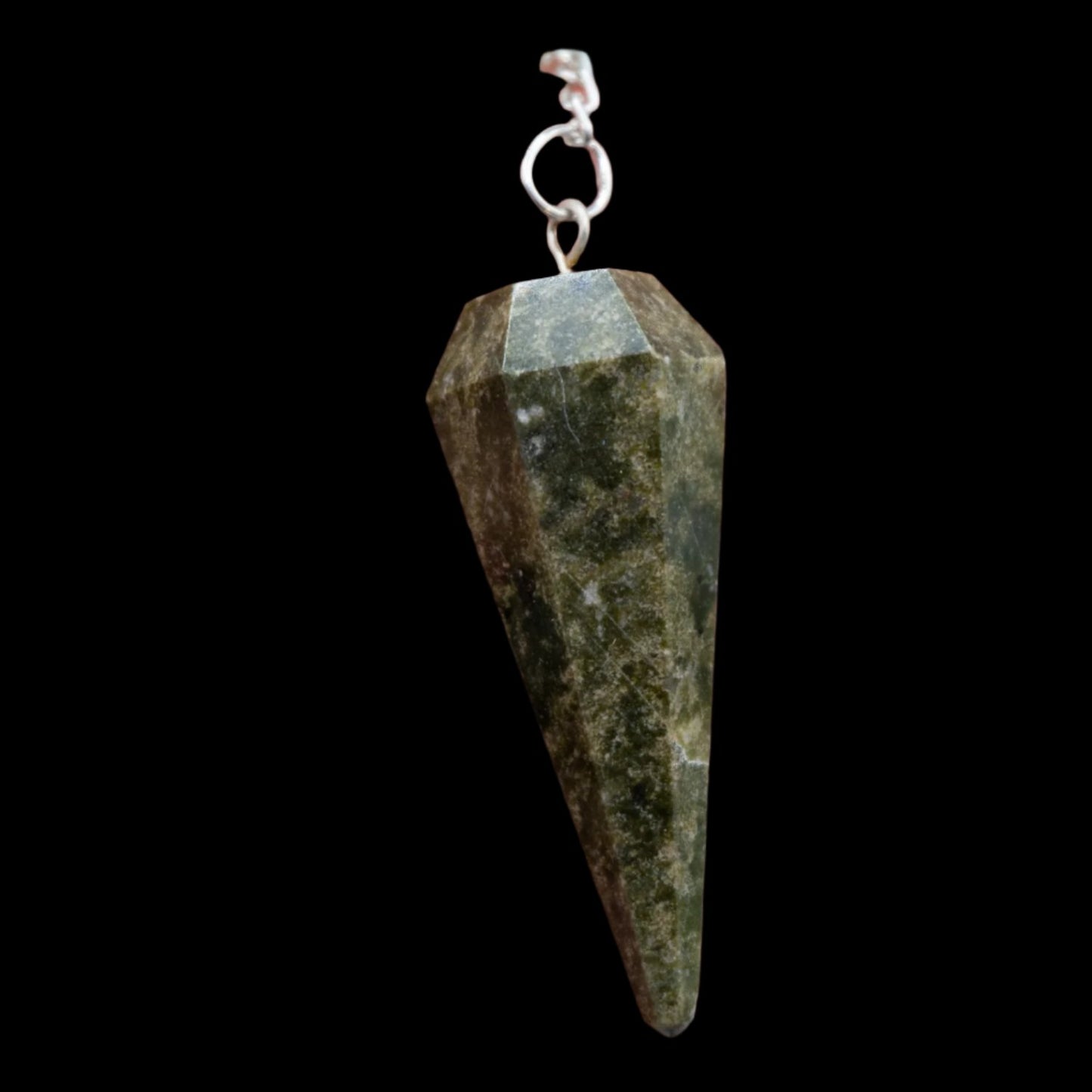 6-Sided Labradorite Pendulum – Divination & Energy Tool with Mystical Iridescence