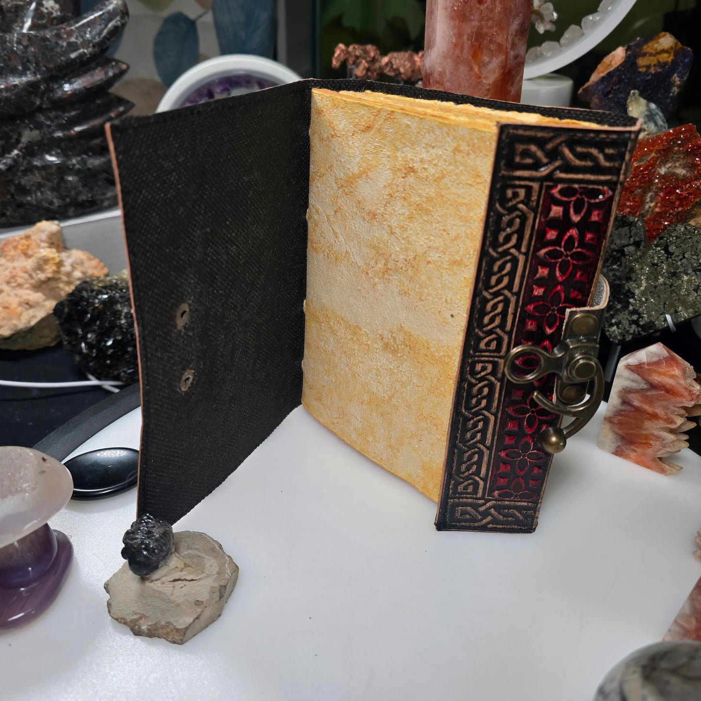 Red Double Dragon Leather Journal – Mystical Journal for Manifestation and Reflection