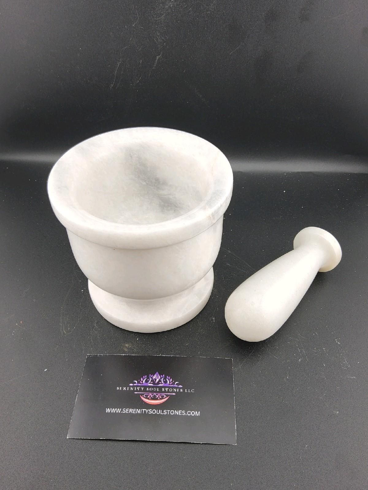 White Marble Mortar and Pestle – 4 Inch