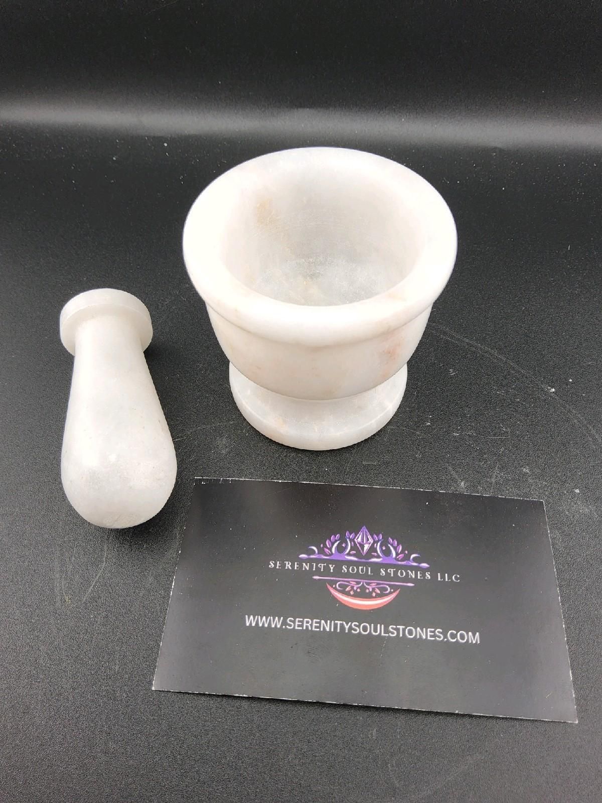 White Marble Mortar and Pestle – 2.5 Inch