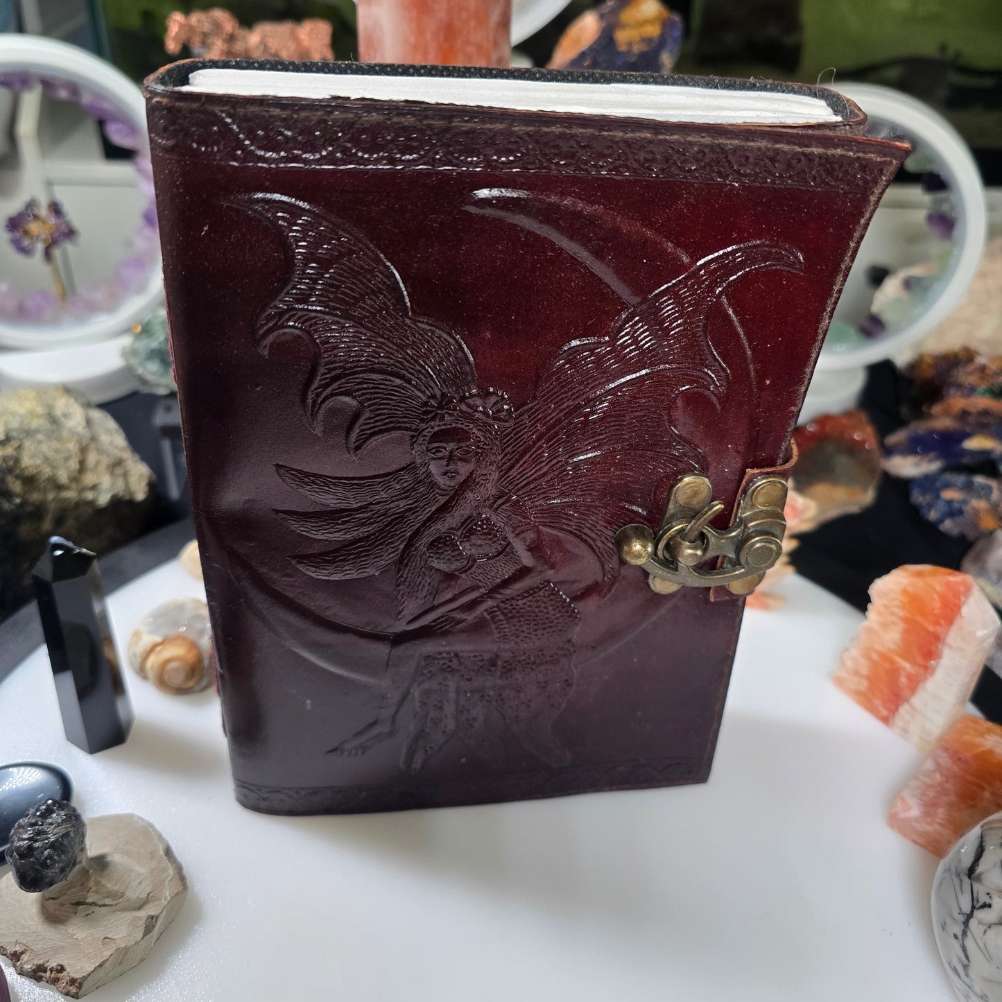 Fairy Moon Leather Blank Book