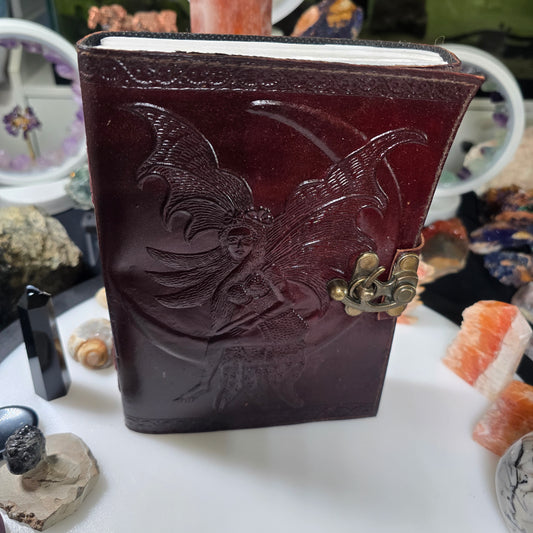 Fairy Moon Leather Blank Book