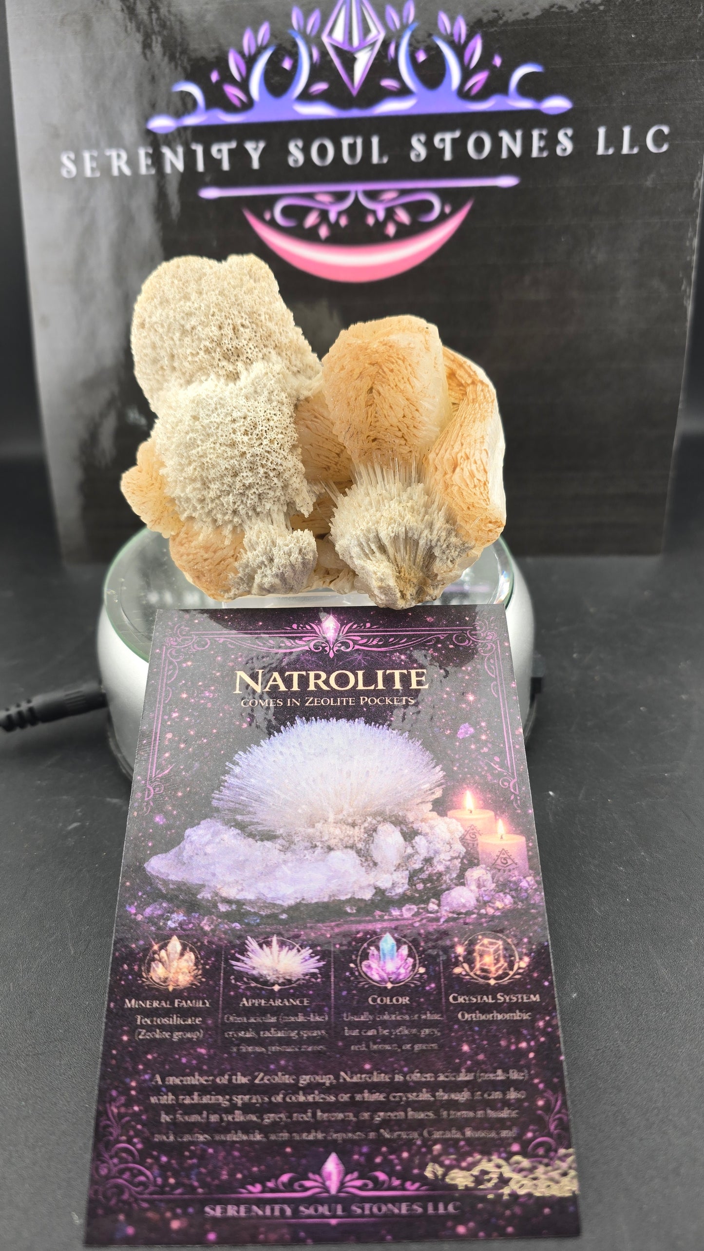 Natrolite and Stilbite Specimen 0.41 lbs